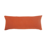 14" X 36" Orange And Cream 100% Cotton Geometric Zippered Pillow