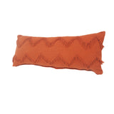 14" X 36" Orange 100% Cotton Zippered Pillow