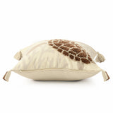 20" X 20" Brown Taupe And Cream Turtle Polyester Animal Print Zippered Pillow