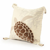 20" X 20" Brown Taupe And Cream Turtle Polyester Animal Print Zippered Pillow