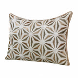 14" X 20" Gray And Copper 100% Cotton Geometric Zippered Pillow