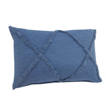 16" X 24" Cobalt Blue 100% Cotton Zippered Pillow