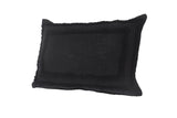 16" X 24" Black 100% Cotton Geometric Zippered Pillow