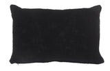 16" X 24" Black 100% Cotton Geometric Zippered Pillow