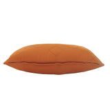 16" X 24" Orange And Amber 100% Cotton Diamond Zippered Pillow