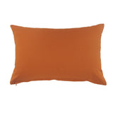 16" X 24" Orange And Amber 100% Cotton Diamond Zippered Pillow