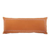 16" X 24" Orange And Amber 100% Cotton Diamond Zippered Pillow