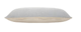 14" X 36" Light Gray 100% Cotton Zippered Pillow