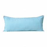 14" X 36" Bright Blue 100% Cotton Zippered Pillow