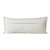 14" X 36" Beige 100% Cotton Zippered Pillow