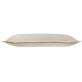 14" X 36" Beige 100% Cotton Zippered Pillow