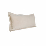 14" X 36" Beige 100% Cotton Zippered Pillow