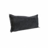 14" X 36" Jet Black 100% Cotton Zippered Pillow