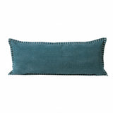 14" X 36" Emerald Green 100% Cotton Zippered Pillow