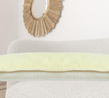 14" X 36" Light Yellow 100% Cotton Zippered Pillow