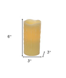 Set of Four Yellow Flameless Pillar Candle