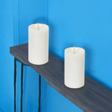 Set of Two White Flameless Pillar Candle