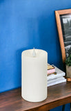 Set of Two White Flameless Pillar Candle