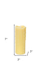 Set of Two Yellow Flameless Pillar Candle