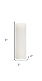 Set of Two White Flameless Pillar Candle