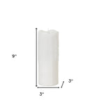 Set of Two White Flameless Pillar Candles