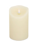 Set of Two Beige Flameless Pillar Candle