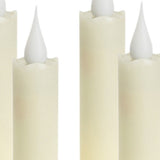 Set of Four Beige Flameless Taper Candle