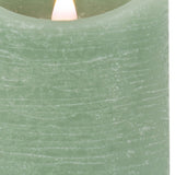 7" Gray Flameless Pillar Candle