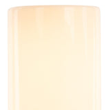 8" White with Orange Flame Flameless Designer Candle