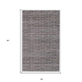 5' X 8' Charcoal And Rust Hand Loomed Area Rug