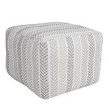 18" Gray 100% Cotton Ottoman