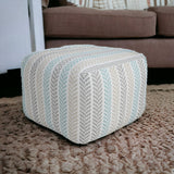 18" Gray 100% Cotton Ottoman