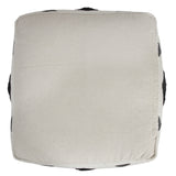 18" White 100% Cotton Ottoman