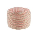 18" Pink Polyester Ottoman