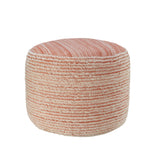 18" Pink Polyester Ottoman