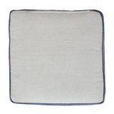 18" Blue 100% Cotton Ottoman