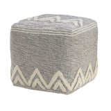 18" Gray 100% Cotton Ottoman