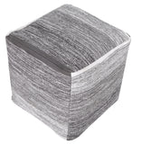 16" Gray 100% Cotton Ottoman