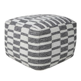 18" Gray 100% Cotton Ottoman