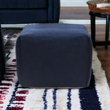 18" Gray 100% Cotton Ottoman