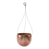 Copper Set of Two Metal 22.7186 ounce Round Hanging Planter