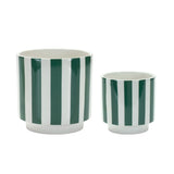 Green Set of Two Dolomite 4.4329 ounce Round Pot Planter