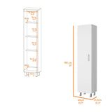 26" White Accent Cabinet With One Shelf