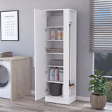 16" White Accent Cabinet With Four Shelves