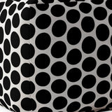 17" Black Cotton Polka Dots Pouf Cover