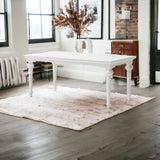 71" White Solid Wood Dining Table