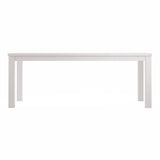 35" White Solid Wood Dining Table