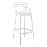 31" White Bar Chair