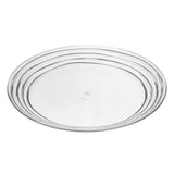 Clear Four Piece Round Swirl Acrylic Service For Four Dinner Plate Set