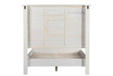 Shutter Solid Wood King Gray Bed